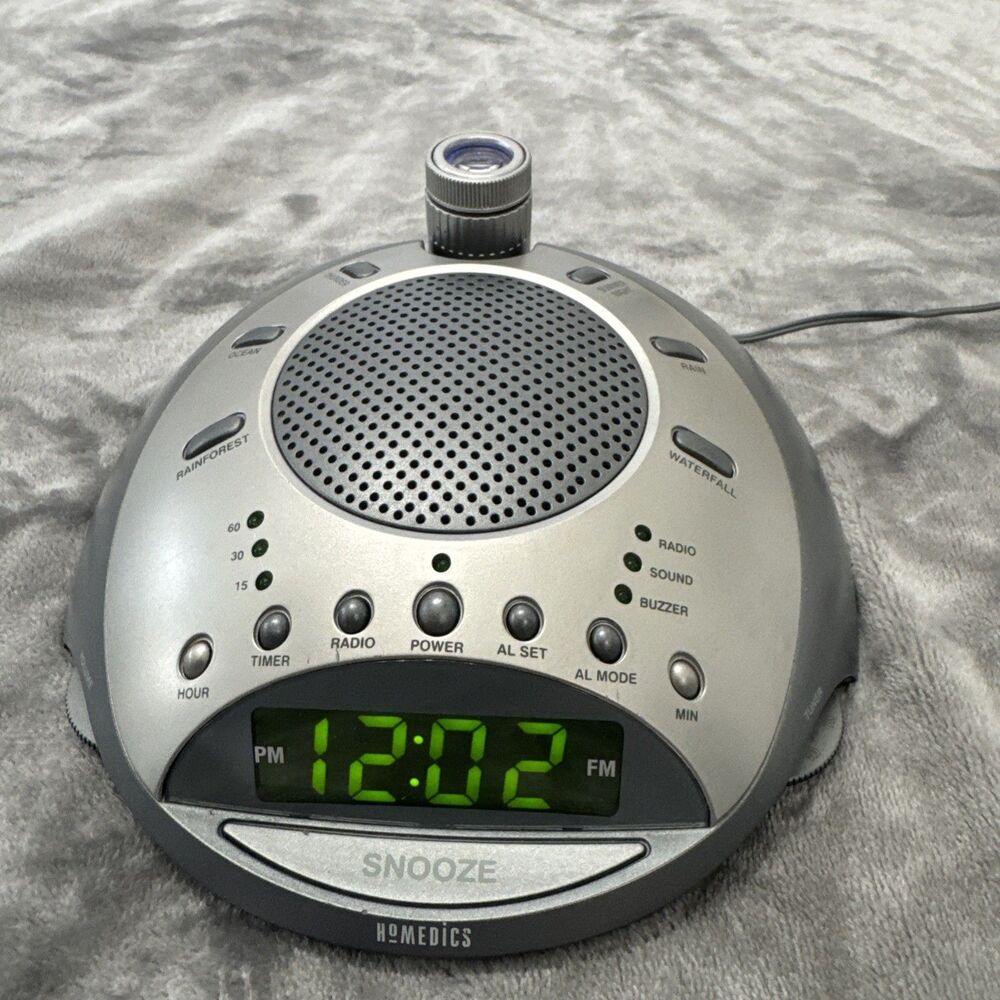 Homedics Sound Spa Radio AM/FM Clock Radio / Time Projection SS-4000 Open Box